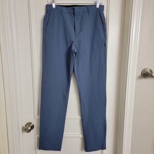 01 ALGO Mens 29x32 Blue Performance Golf Stretch Pocket Straight Leg Chino Pants
